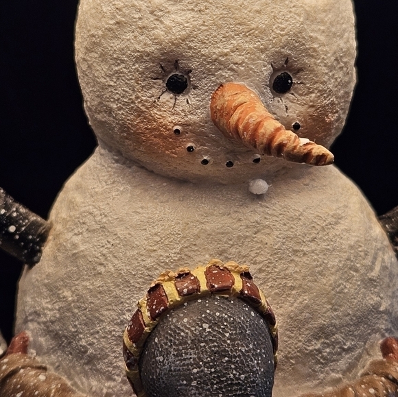 Pat Richter Homestead workshop Snowman love table lamp . - Picture 8 of 16